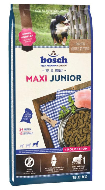 Bosch Dog Junior Maxi, 15 kg, krmivo pro štěňata velkých plemen.