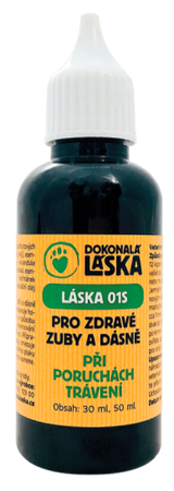 LÁSKA 01S, Pro zdravé zuby a dásně psů, 50 ml, speciální péče o ústní dutinu.