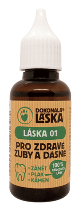 LÁSKA 01, Pro zdravé zuby a dásně psů, 30 ml, péče o ústní dutinu.