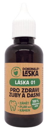 LÁSKA 01, Pro zdravé zuby a dásně psů, 50 ml, ochrana zubů a dásní.