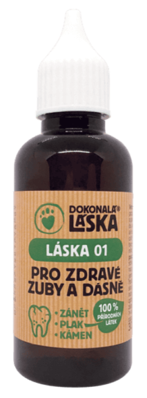 LÁSKA 01, Pro zdravé zuby a dásně psů, 50 ml, ochrana zubů a dásní.