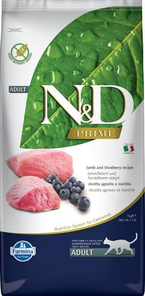 N&D PRIME CAT Adult Lamb & Blueberry 5 kg