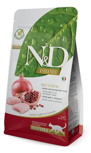 N&D PRIME CAT Neutered Chicken & Pomegranate 1,5 kg