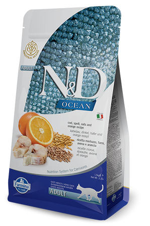 N&D OCEAN CAT Low Grain Adult Codfish & Orange 10 kg