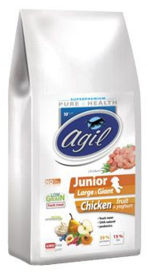 Agil Junior Large & Giant, Low Grain, Chicken, Lamb, 2 kg, krmivo pro štěňata.