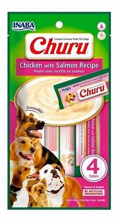 Churu Dog Meal Topper Chicken with Salmon Recipe 4x14g