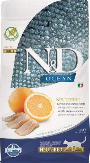 N&D OCEAN CAT GF Adult Herring a Orange 1,5 kg