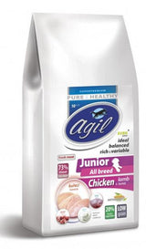 Agil Junior All Breed, Low Grain, Chicken, Lamb, Tuna, 10 kg, krmivo pro štěňata.