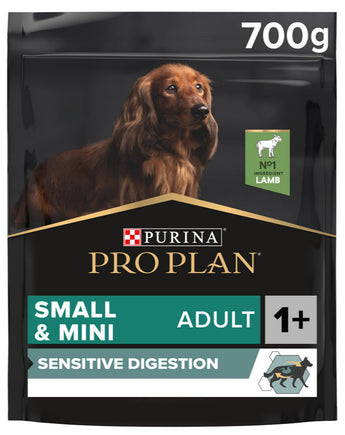 ProPlan Dog Adult Small&Mini SensitiveDigest Lamb 700g - krmivo pro dospělé psy malých a mini plemen s citlivým trávením, jehněčí, 700g.