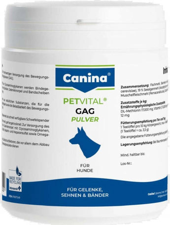 Canina Petvital GAG prášek 200g. Prášek pro podporu zdraví kloubů a chrupavek.