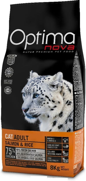 OPTIMA nova Cat Adult Salmon&Rice 8 kg