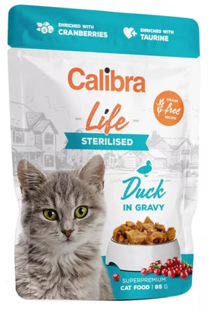 Calibra Cat Life kapsa Sterilised Duck in gravy 85g