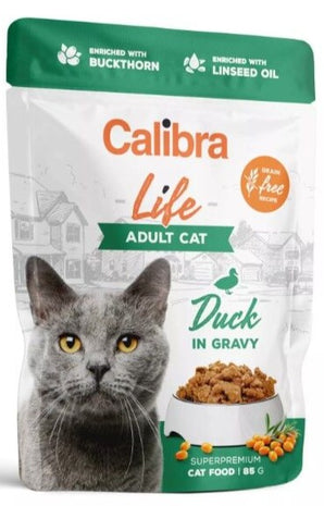 Calibra Cat Life kapsa Adult Duck in gravy 85g