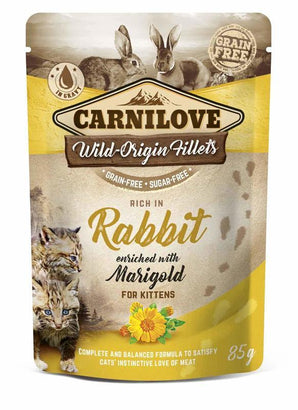 Carnilove Cat Pouch Kitten Rabbit & Marigold 85g