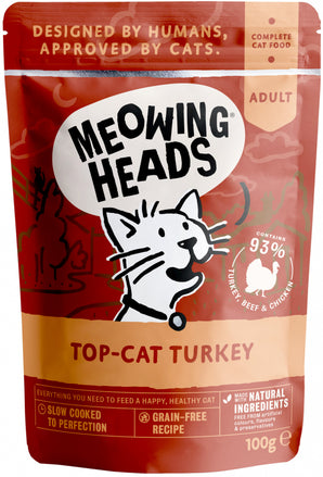 Meowing Heads Top Cat Turkey 100 g