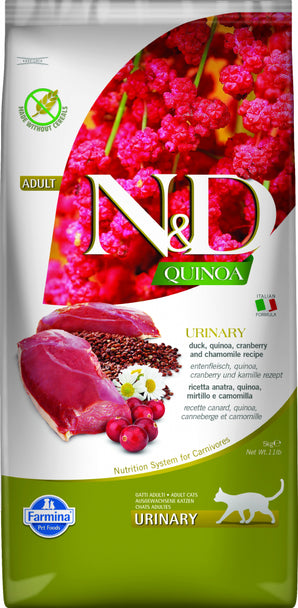 N&D GF Quinoa CAT Urinary Duck & Cranberry 5 kg