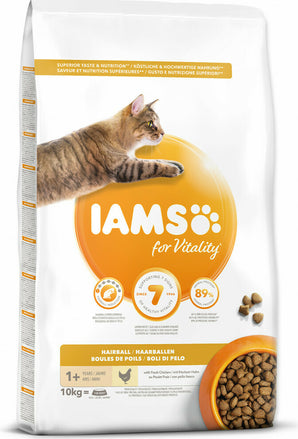 Iams Cat Adult Hairball Chicken Eukanuba 10 kg