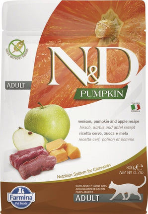 N&D GF Pumpkin CAT Venison & Apple 300 g