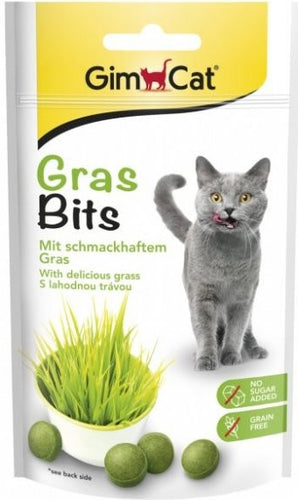 GimCat Gras Bits Tablety s kočičí trávou 40g