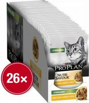 Pro Plan Cat Sterilised kuře ve šťávě 26 x 85g