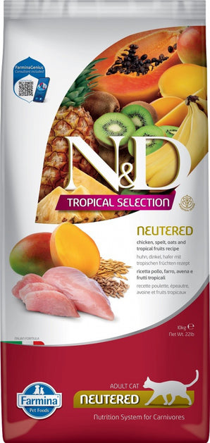 N&D TROPICAL SELECTION CAT Neutered Chicken 10 kg