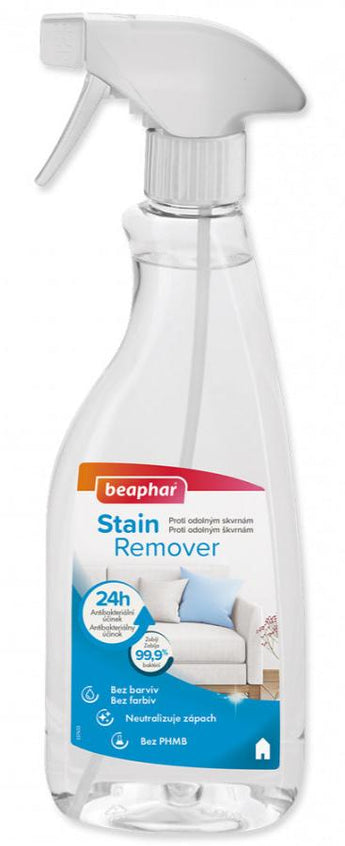 Beaphar Odstraňovač skvrn Stain Remover, 500 ml, účinně odstraňuje skvrny a zápach z textilií a podlah, vhodný pro domácnosti s mazlíčky.